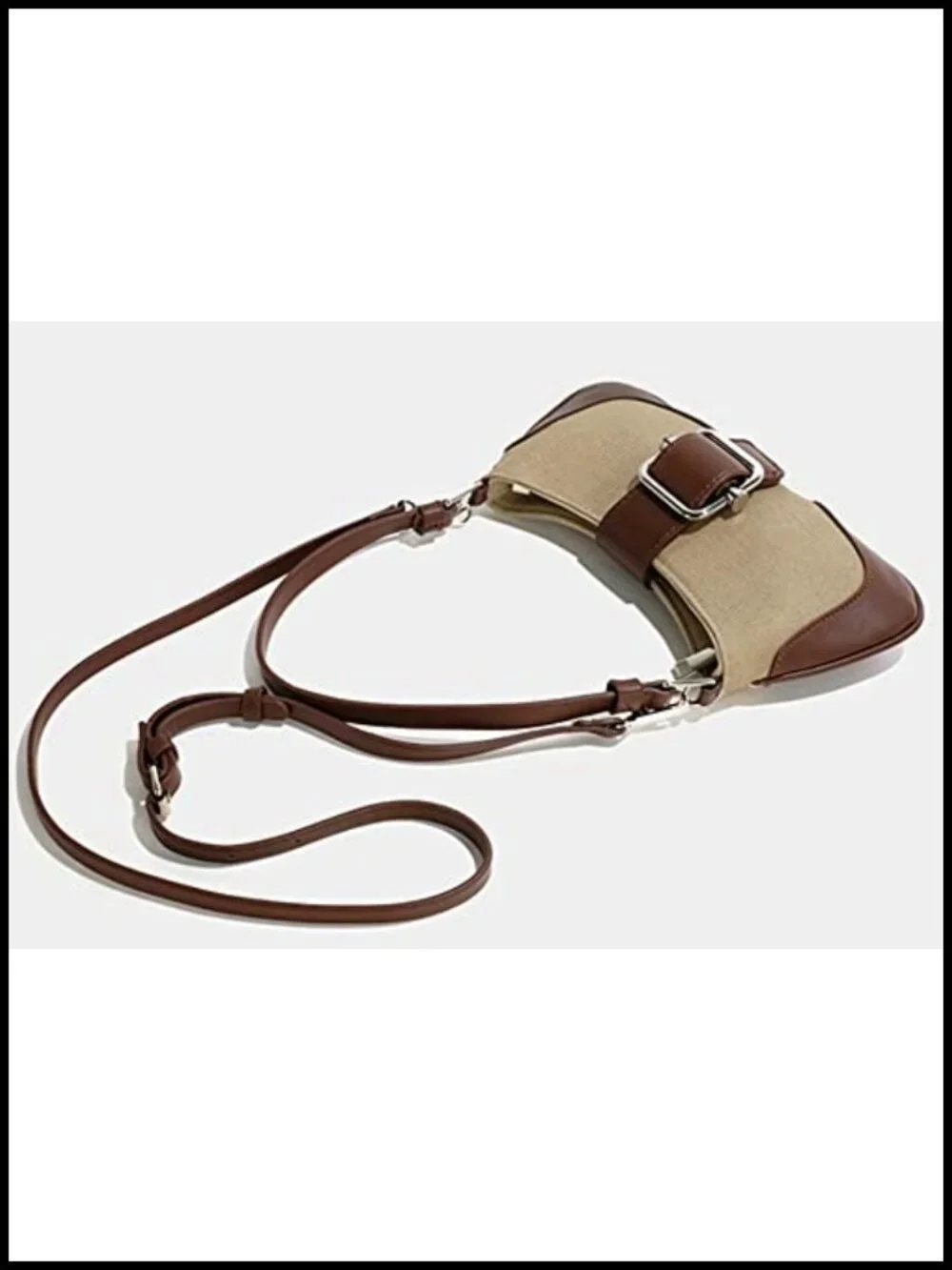 Chic PU Leather Crossbody Hobo Bag for Women, Adjustable Strap, Zipper Pocket,